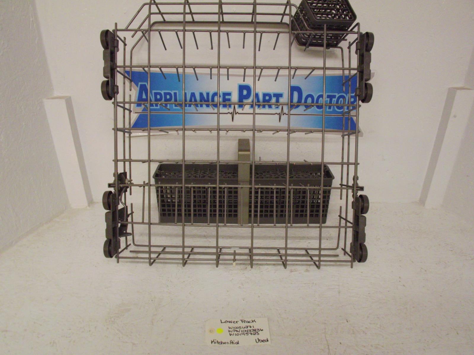 KitchenAid Dishwasher W10056271 WPW10473836 W10195723 Lower Rack Used KitchenAid Dishwasher W10056271 WPW10473836 W10195723 Lower Rack Used